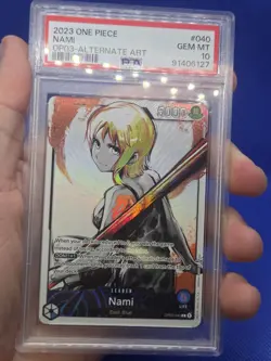 One Piece Pillars of Strength Nami OP03-040 Parallel Alternate Art Leader PSA 10 - Image 2