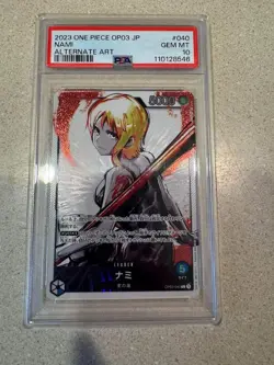 PSA 10 Nami (Alt Art) OP03-040 Pillars of Strength - ONE PIECE Japanese 2023 - Image 1