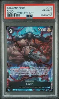 OP08-079 2024 One Piece CCG TCG Two Legends KAIDO SR Alt Art PSA 10 - Image 1