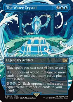 MTG The Water Crystal - Foil - Borderless NM-Mint Final Fantasy - Image 1