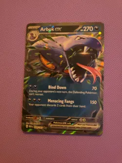 Pokemon TCG Holo Arbok EX Double Rare Scarlet & Violet 151 Card 024/165 - Image 1