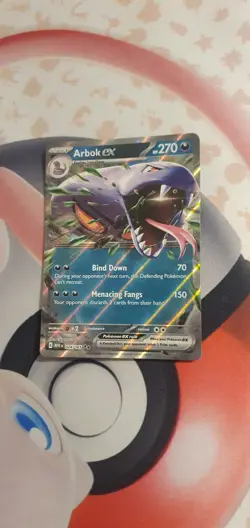 Pokemon TCG Arbok EX 024/165 Scarlet Violet 151 Holo Rare Card - Image 1