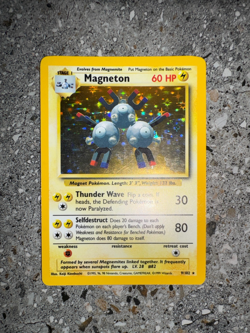 Pokemon TCG Cards Magneton 9/102 Base Set Holo Rare *Damage on back* - Image 4