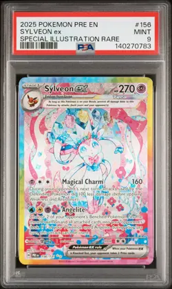 2025 POKEMON PRISMATIC EVOLUTIONS SPECIAL ILLUSTRATION RARE SYLVEON EX PSA 9 - Image 1