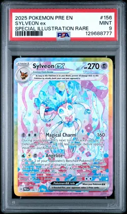 2025 POKEMON PRISMATIC EVOLUTIONS SPECIAL ILLUSTRATION RARE SYLVEON EX PSA 9 - Image 1
