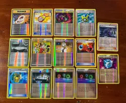 Pokemon Lot of 14 Holo Trainer & Supporter Cards - Quick Ball, Full Heal - Image 1