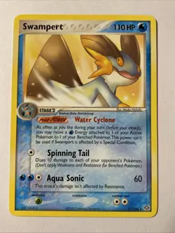 SWAMPERT Pokemon TCG Trading Card - Rare - 11/106 Ex Emerald - Image 1