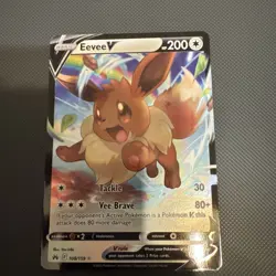 Pokemon TCG Crown Zenith Eevee v Ultra Rare Card 108/159 Mint Condition - Image 1