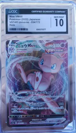 CGC 10 Mew VMAX 054/172 RRR VSTAR Universe s12a Pokemon Card - Image 1