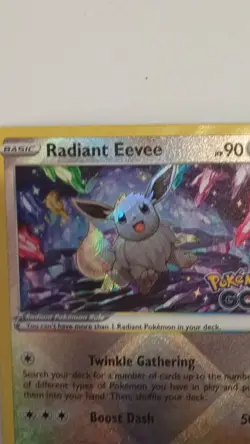 Pokemon TCG Radiant Eevee SWSH230 Sword & Shield Promo Holo Full Art Card - Image 1