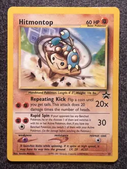 Hitmontop 37 Black Star Promo Pokemon Card MP - Image 1