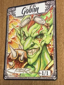 MTG Magic: The Gathering - GOBLIN - Christopher Rush Signed Token - NM - Image 2