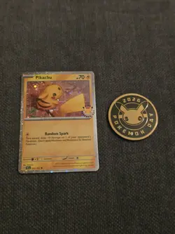 Pikachu 30th Anniversary Stamped Promo 051/162 Coin Pokemon Card Day 2026 - Image 1