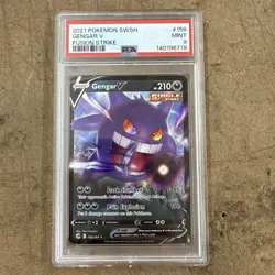 2021 POKEMON SWORD & SHIELD FUSION STRIKE #156 GENGAR V PSA 9 - Image 1