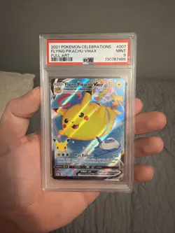 FLYING PIKACHU VMAX #007 FULL ART 2021 POKEMON CELEBRATIONS PSA 9 MINT - Image 1