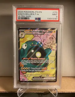2025 POKEMON JTG EN-JOURNEY TOGETHER ULTRA RARE #172 IONO'S BELLIBOLT EX PSA 9 - Image 1