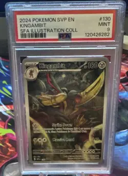 2024 Pokemon SVP EN Kingambit #130 Black Star Promo SFA Illustration Coll PSA 9 - Image 1
