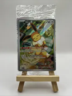 Pokemon TCG Eevee SVP173 Prismatic Evolutions Sealed Promo Card Full Art Holo NM - Image 1