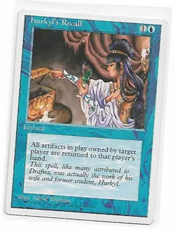 Magic the Gathering ~ MTG ~ 1x Hurkyl's Recall ~ Fourth Edition ~ 4Ed ~ LP - Image 1