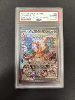 PSA 10 GEM MINT Charizard ex SIR 223/197 Obsidian Flames Pokemon 2023 - Image 1