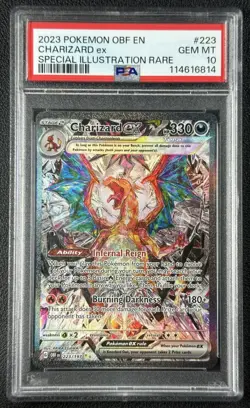 CHARIZARD EX PSA 10 2023 POKEMON SV OBSIDIAN FLAMES - OBF EN #223/197 SIR 814 - Image 1