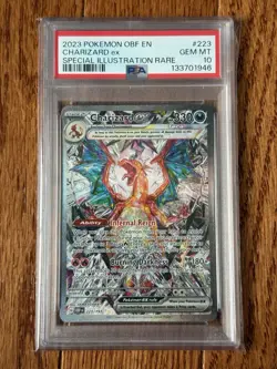 Pokemon 2023 Charizard ex 223/197 SIR Obsidian Flames GEM MINT PSA 10 - Image 1