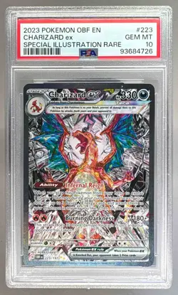 4726 Charizard ex 2023 Pokemon Scarlet Violet Obsidian Flames #223 SIR PSA 10 - Image 1