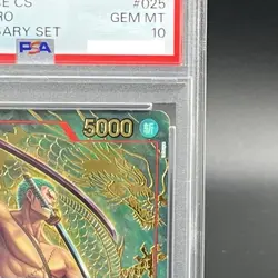 PSA 10 Roronoa Zoro OP01-025 1st Anniversary Set Promo ONE PIECE Card Chinese - Image 4