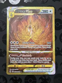 Arceus VSTAR GG70/GG70 Secret Rare Pokemon TCG Crown Zenith Galarian Gallery - Image 1