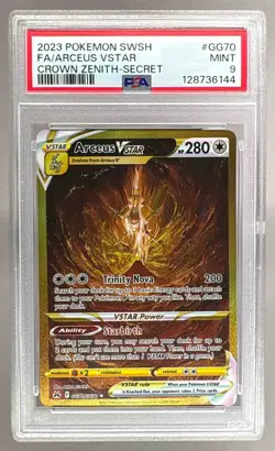 6144 Arceus VSTAR 2023 Pokemon Sword & Shield Crown Zenith #GG70 PSA 9 - Image 1