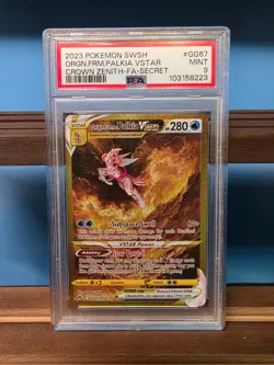 PSA 9 MINT Pokemon Origin Forme Palkia VSTAR GG67/GG70 Crown Zenith - Image 1