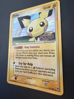 Pokemon Pichu TCG 21/108 EX Power Keepers Stamped Holo Rare 2007 - Image 2