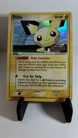 Pokemon TCG Pichu Power Keepers Set with STAMP 21/108 Unlimited Reverse Holo NM - Image 1