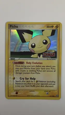 Pokemon TCG Pichu Power Keepers Set with STAMP 21/108 Unlimited Reverse Holo NM - Image 4