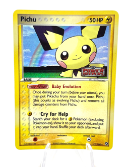 Pichu 21/108 - EX Power Keepers - Reverse Holo Stamped - Pokemon - MP - Image 1