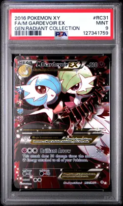 2016 POKEMON XY GENERATIONS RADIANT COLL #RC31 FULL ART/M GARDEVOIR EX PSA 9 - Image 1