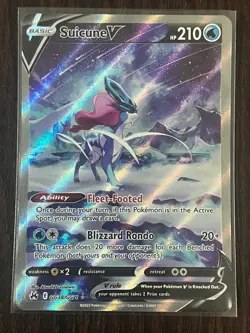 Suicune V GG38/GG70 Holo Rare V Crown Zenith Galarian Gallery Pokemon NM - Image 1