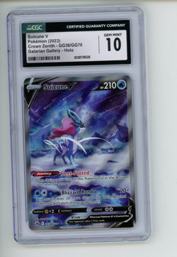 2023 Pokemon Crown Zenith Suicune V GG38/GG70 Galarian Gallery Holo CGC 10 - Image 1