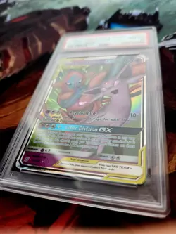 Pokemon TCG Espeon & Deoxys GX 72/236 Tag Team Unified Minds PSA 10 - Image 3