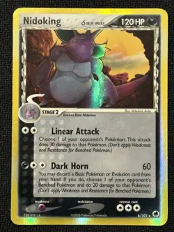 Pokemon TCG Nidoking Delta Species Ex Dragon Frontiers Holo NM LP 6/101 - Image 1