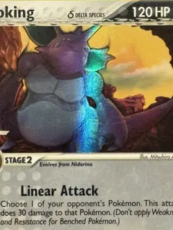 Pokemon TCG Nidoking Delta Species Ex Dragon Frontiers Holo NM LP 6/101 - Image 4