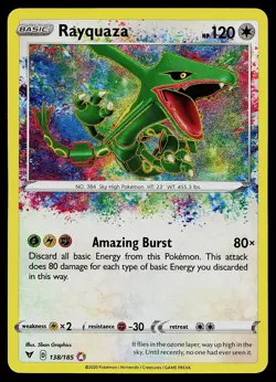 Pokemon Card - Rayquaza Vivid Voltage 138/185 Amazing Rare Holo - Image 1