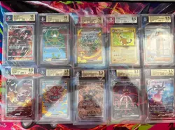 Pokemon 10x Graded Bgs Card Lot , Pristine, Gem Mint Beckett Lot#8 - Image 1