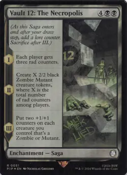 Vault 12: The Necropolis NM Foil Fallout #51 Rare MTG - Image 1