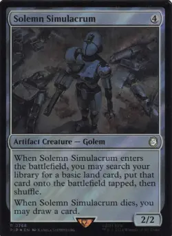 Solemn Simulacrum NM Surge Foil Fallout #768 Rare MTG - Image 1