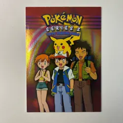 2000 Topps Pokemon Series 2 TV Animation Checklist Silver Foil Blue Logo - Image 1