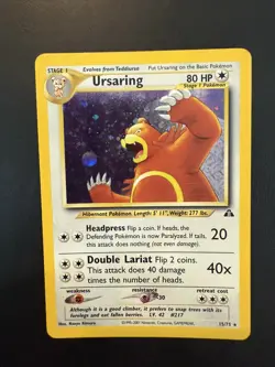 Pokemon Card Ursaring 15/75 Neo Discovery HOLO RARE SET BREAK TCG - LP - Image 1