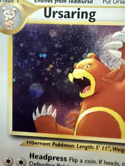 Pokemon Card Ursaring 15/75 Neo Discovery HOLO RARE SET BREAK TCG - LP - Image 4