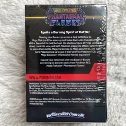 Pokemon TCG Mega Evolution Phantasmal Flames Booster Bundle PKC (6 Packs) - Image 2