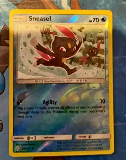 Sneasel 43/236 SM Cosmic Eclipse Pokemon Reverse Holo - NM/M! - Image 1